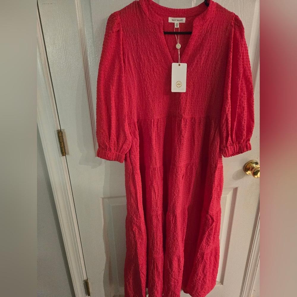 NWT Mary Square Women's XS .Elegant Red Women's Dress